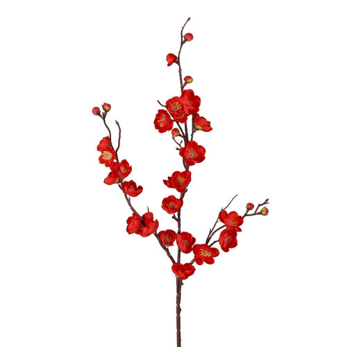 仿真梅花枝假花摆件仿真花腊梅干花桃花客厅摆设花束中式家居装饰