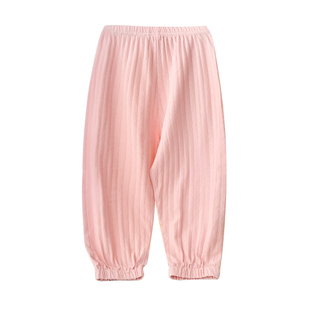 女童网眼提花夏装防蚊裤宝宝小儿童长裤子夏季薄款休闲裤睡裤外穿