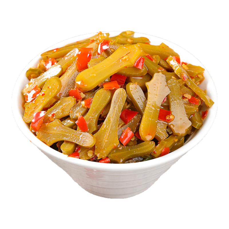 湖南开味下饭剁椒刀豆248g农家湘菜开瓶即食泡菜酱菜拌面咸菜腌菜