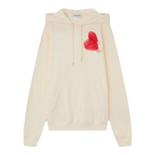 【新年甄选】LANVIN浪凡 男女同款春连帽爱心小猫印花卫衣情侣款