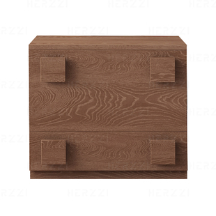 HERZZI白色奶油风模块化组合柜子胡桃色北欧卡门柜黑色中古电视柜