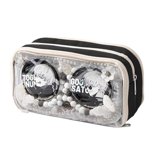 升级13层痛包笔袋大容量透明笔袋可放吧唧小卡二次元痛笔袋女生2025新款高颜值小食量文具盒铅笔盒小众不撞款