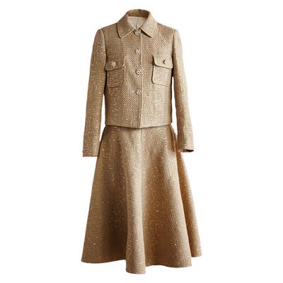 两件套小香风粗花呢秋冬新款套装