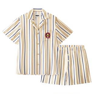 tbh野兽派家居哈利波特黄油啤酒星光缎家居服套装可外穿情侣睡衣