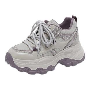 7cm增高厚底老爹鞋女2026新款真皮百搭爆款加绒轻便运动休闲鞋潮