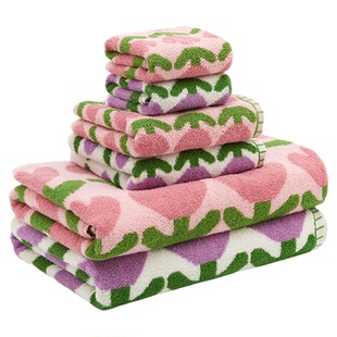 小郁金香 2026新款吸水长绒棉纯棉毛巾柔软亲子儿童成人方巾浴巾