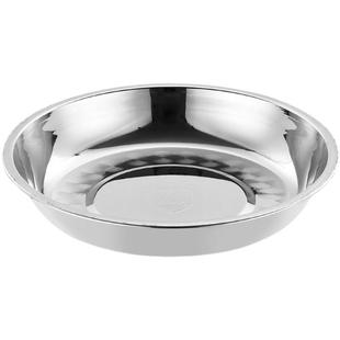 304不锈钢盘食品级圆盘菜盘201碟子家用汤盘饭盘餐盘托盘商用盘子