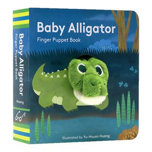 鳄鱼宝宝 手指偶书 英文原版绘本 Baby Alligator Duck Finger Puppet Book 亲子互动趣味图画故事洞洞纸板小手掌宝宝玩具书0-3岁