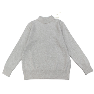 秋冬半高领毛衣女套头宽松纯色加厚短款针织衫百搭中领冬季打底衫