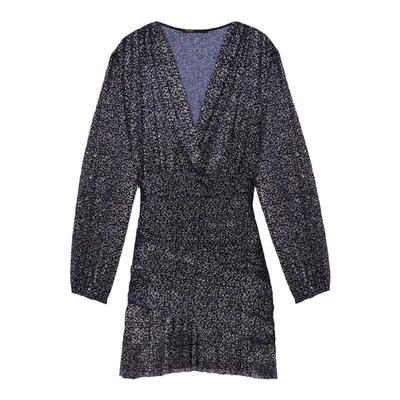 Maje优雅设计感V领连衣裙短裙