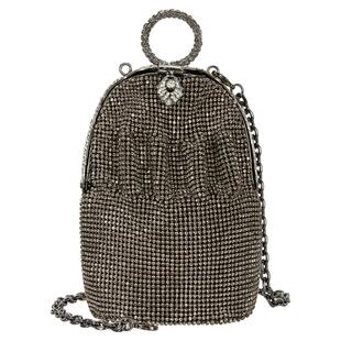 Riotlily/艾特里里奢华晚宴包包迷你包银灰色送女友新年礼物