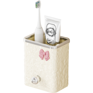 梳子置物架壁挂免打孔卫生间浴室洗漱台墙上牙膏牙刷剃须刀收纳筒