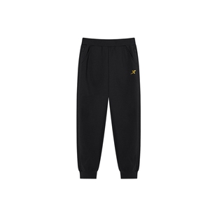 特步童装儿童运动裤男冬季2026新款休闲针织长裤加绒保暖新年款马