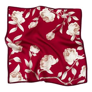 红色真丝丝巾小方巾礼盒装2026新款高级感系脖本命年妈妈围巾送礼