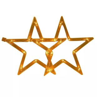 led窗帘灯五角星新年彩灯搭配墙面背景墙布置满天星星装饰灯插电