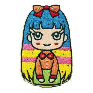 雪花泥粘画立体木版画珍珠泥画儿童diy幼儿园手工填色画益智玩具