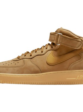 NIKE耐克男AIR FORCE 1小麦中高帮空军一号运动休闲鞋DJ9158-200