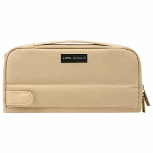 日本KOKUYO国誉一米新纯系列大容量帆布笔袋HACO简约复古可立式文具袋桌面文具收纳袋便携化妆包带提手