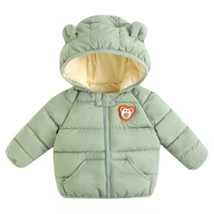 婧麒新款宝宝棉服婴儿冬季加厚棉袄儿童羽绒棉衣男童女童夹棉外套