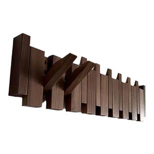 北欧ins钢琴键实木衣帽架挂墙挂衣架玄关衣帽钩装饰衣架木挂钩