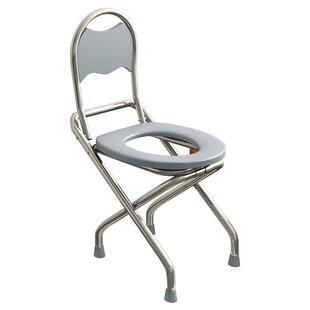 坐便凳老人坐便椅孕妇移动马桶可折叠不锈钢病人厕所椅蹲厕改坐厕