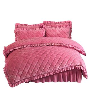 冬季加厚保暖夹棉珊瑚绒被套单件1.8m2.0米双人被罩加绒法兰莱绒