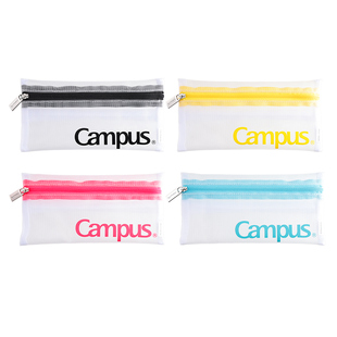 官方旗舰店 kokuyo日本国誉Campus 网格收纳包对开拉链包多功能随身包旅行收纳袋学生笔袋