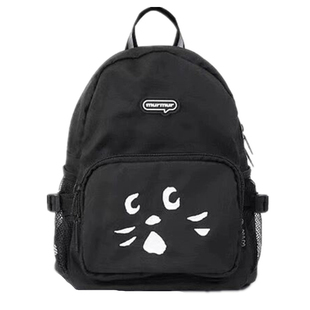 日本惊讶猫咪ne-net可爱女生黑色猫咪双肩包旅行子母收纳袋小背包