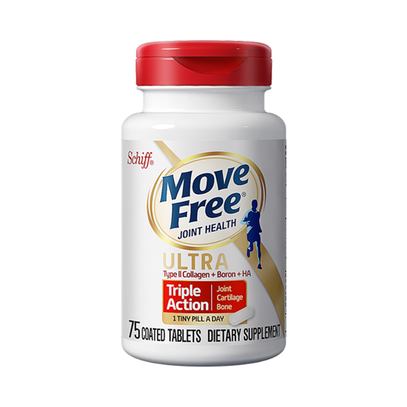 MoveFree Ultra骨胶原软骨素白瓶75粒骨力美国黄金氨糖进口关节