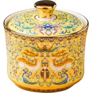 景德镇中式骨瓷炖盅家用带盖汤盅酒店位盅陶瓷隔水燕窝甜品盅带勺