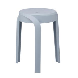 森川家具创意加厚塑料凳子可叠放家用小户型收纳圆凳简约餐厅备用