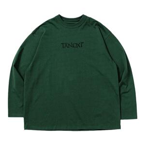 TANOXI T092 COOLMAX 日系长袖T恤男速干宽松休闲刺绣圆领套头TEE