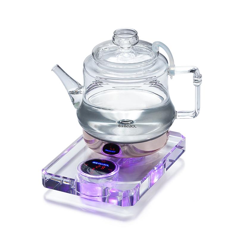 佰宝底部上水 水晶电热水壶全自动断电恒温玻璃烧水器泡茶专用910
