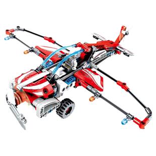 森宝积木机械密码系列-滑翔机螺旋桨旋转功能益智拼装玩具701301