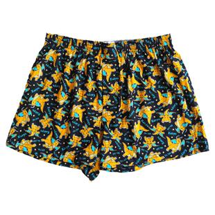 针织微弹棉阿罗裤卡通四角平角内裤居家短睡裤宽松大码动漫孖烟通