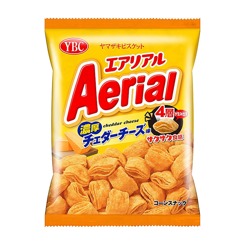 日本进口零食YBC空心脆Aerial香浓芝士薯片四层酥脆岩盐味玉米片