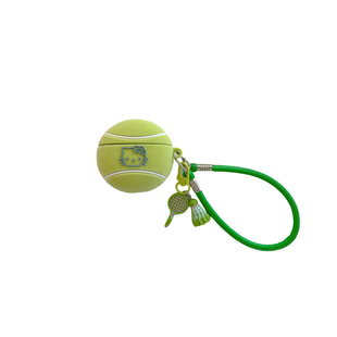 植绒凯蒂猫网球适用华为freeclip2夹耳式耳机壳华为5i/6i保护套硅胶立体freebuds se2/se3软壳华为clip耳机套