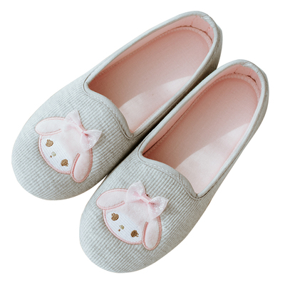 月子鞋春秋软底包跟防滑棉拖鞋