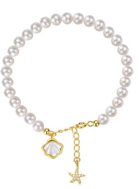 正品珍珠手链925纯银海洋系列