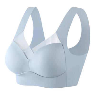 无痕冰丝内衣女士钢圈背心运动