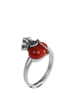 钱袋红点戒指铜钱男女百搭原创