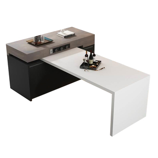 轻奢旋转中岛台餐桌一体折叠可伸缩t型厨房岩板倒台木纹导台定制