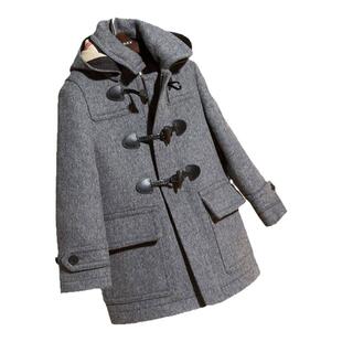 男童70%羊毛呢大衣2023新款羊绒儿童女童夹棉加厚中大童毛呢外套