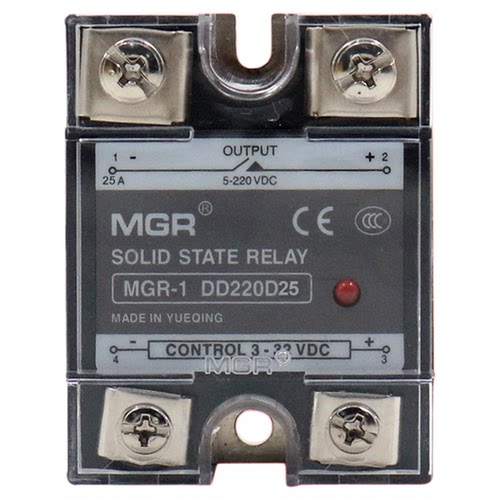 美格尔直流控制直流DC MGR-1 DD220D25 SSR单相固态继电器25A 24V