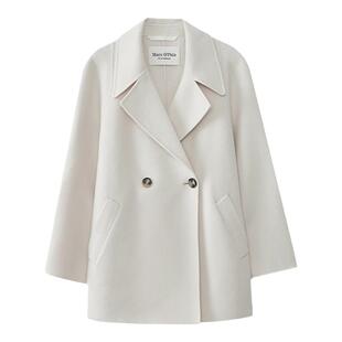 【自营】Marc O'Polo【商场同款】100%绵羊毛平驳领中长款大衣女