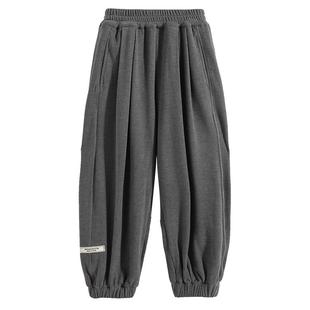 半度闲男童加厚休闲裤洋气秋冬25儿童装冬季保暖束脚裤