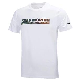 安踏短袖男款白色t恤衫2026新款夏季半截袖休闲运动上衣服男士棉t