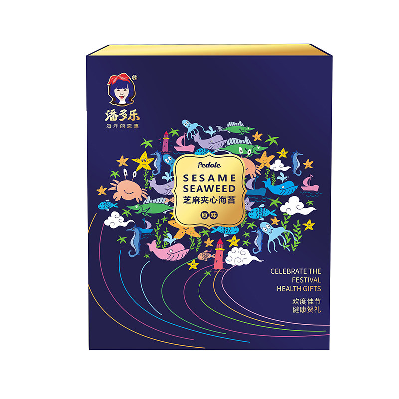 潘多乐芝麻夹心儿童海苔无添加盐