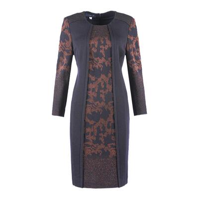 定位花拼素连衣裙LL15420A