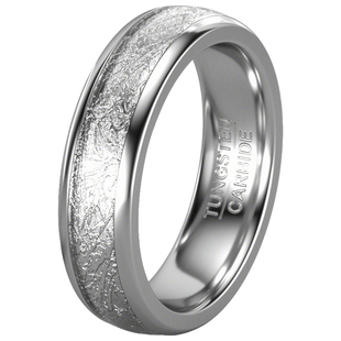 钨钢雾凇纹戒指男士简约小众设计高级感ins对戒轻奢开口戒指环